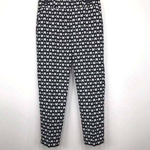 Talbots Hampshire Ankle Pant in Black with White Butterflies NEW - Picture 6 of 16